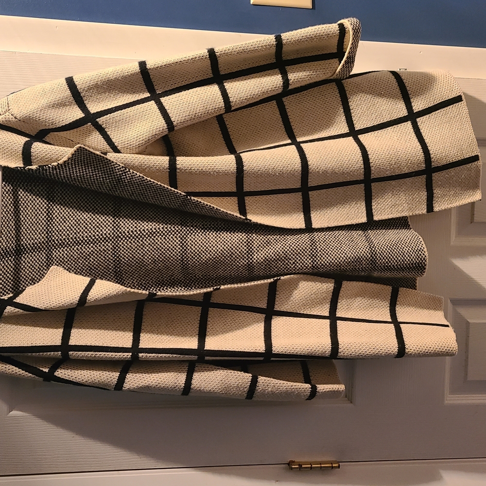 Checkered Black and White Coat